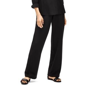 Eileen Fisher Tencel Ponte Knit Straight Pants Women’s Size XS Pull On Pockets